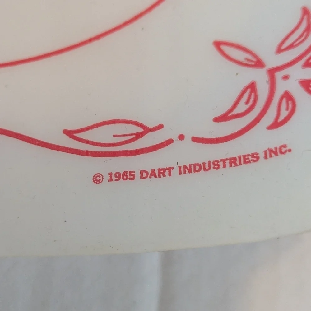 Vintage Rare Tupperware Pastry Pie Mat Red. 1965
